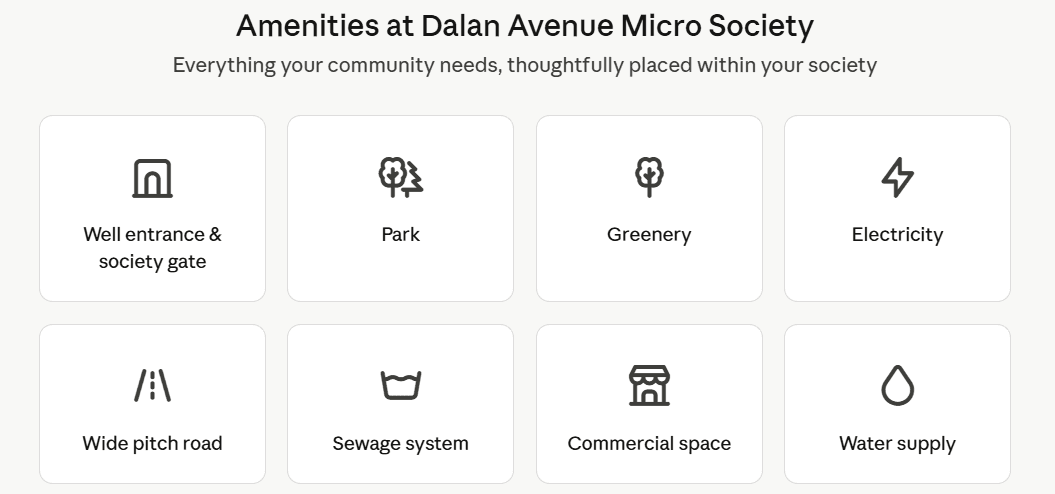Dalan Avenue Micro Society Amenities Map
